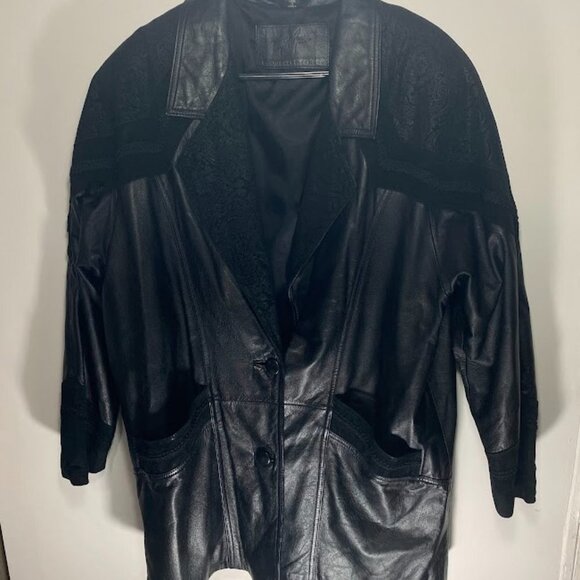 Jacqueline Ferrar Jackets & Blazers - Vintage Jacqueline Ferrar Paisley Print Leather jacket